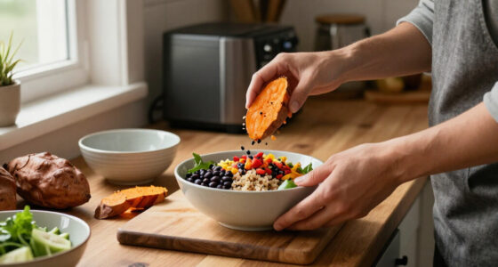 Roasted Sweet Potato, Black Bean, And Quinoa Salad