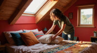 A Plain Attic Bedroom Is Now A “Little Jewel Box” After A Colorful Redo